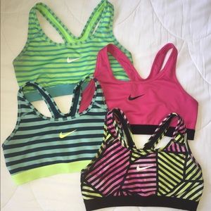 Nike Pro sports bras size M bundle